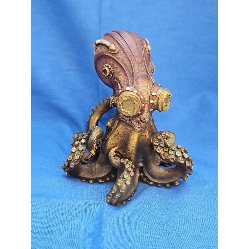 Steampunk Octopus Kraken‎ Tentacles Brutslist Spores Goggles Figurine 6"